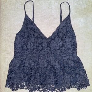 Abercrombie & Fitch Peplum Tank Large